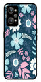 Flower Leaves Design Metal Mobile Case for Realme GT 2   (Design No -50)