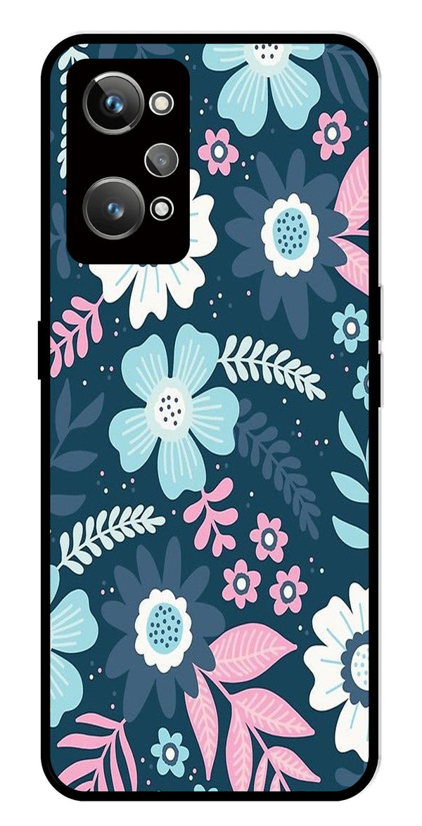 Flower Leaves Design Metal Mobile Case for Realme GT 2   (Design No -50)