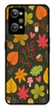 Leaves Design Metal Mobile Case for Realme GT 2   (Design No -51)