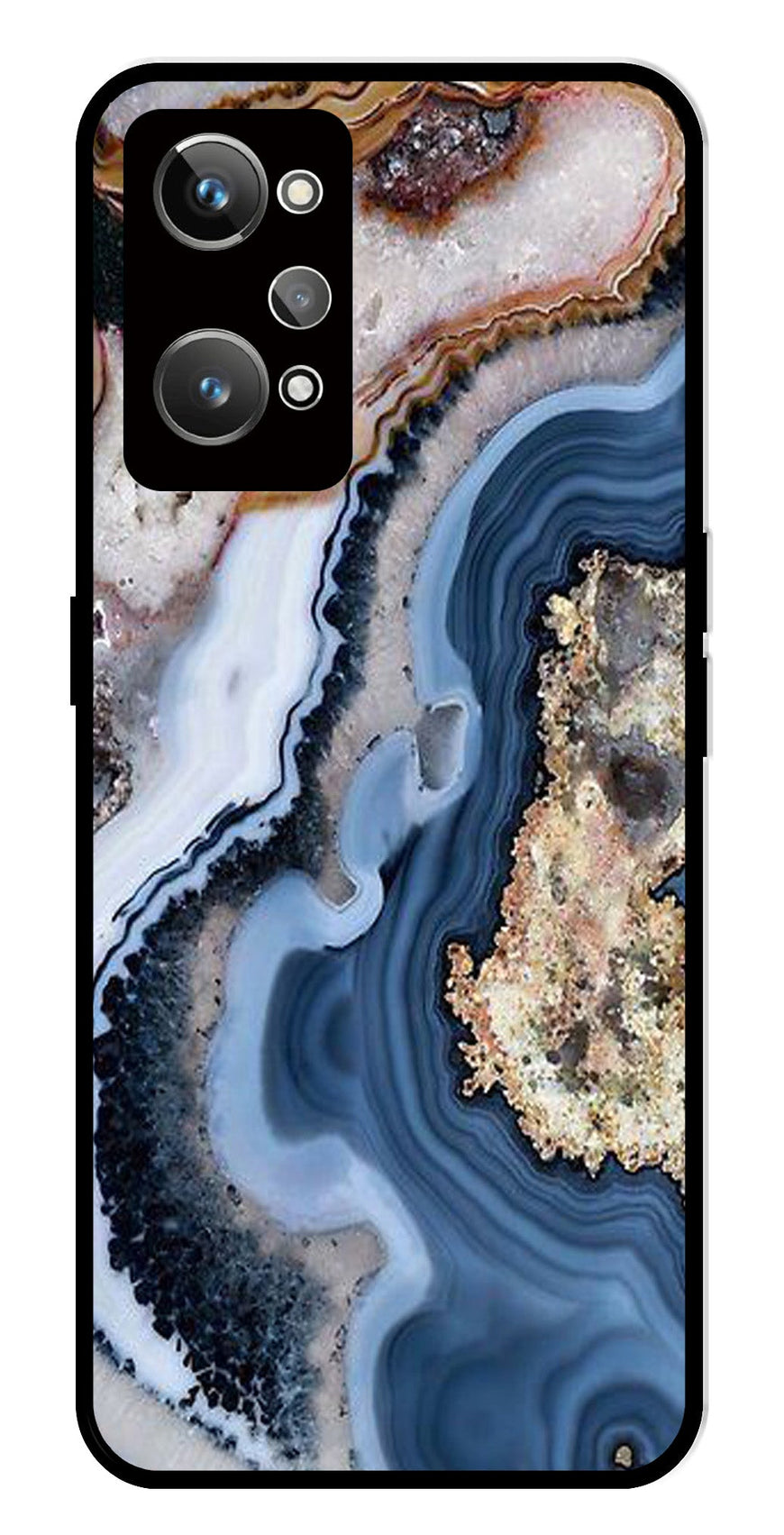 Marble Design Metal Mobile Case for Realme GT Neo 2   (Design No -53)