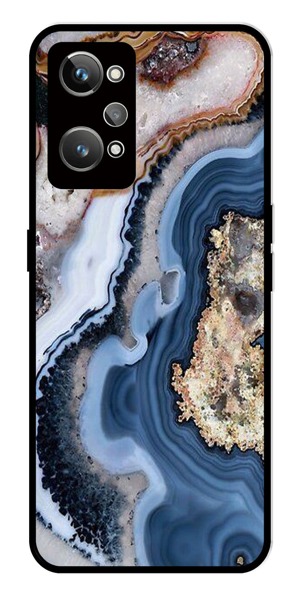 Marble Design Metal Mobile Case for Realme GT 2   (Design No -53)