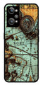 Map Design Metal Mobile Case for Realme GT 2   (Design No -54)
