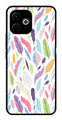 Colorful Feathers Metal Mobile Case for Infinix Hot 40i   (Design No -06)