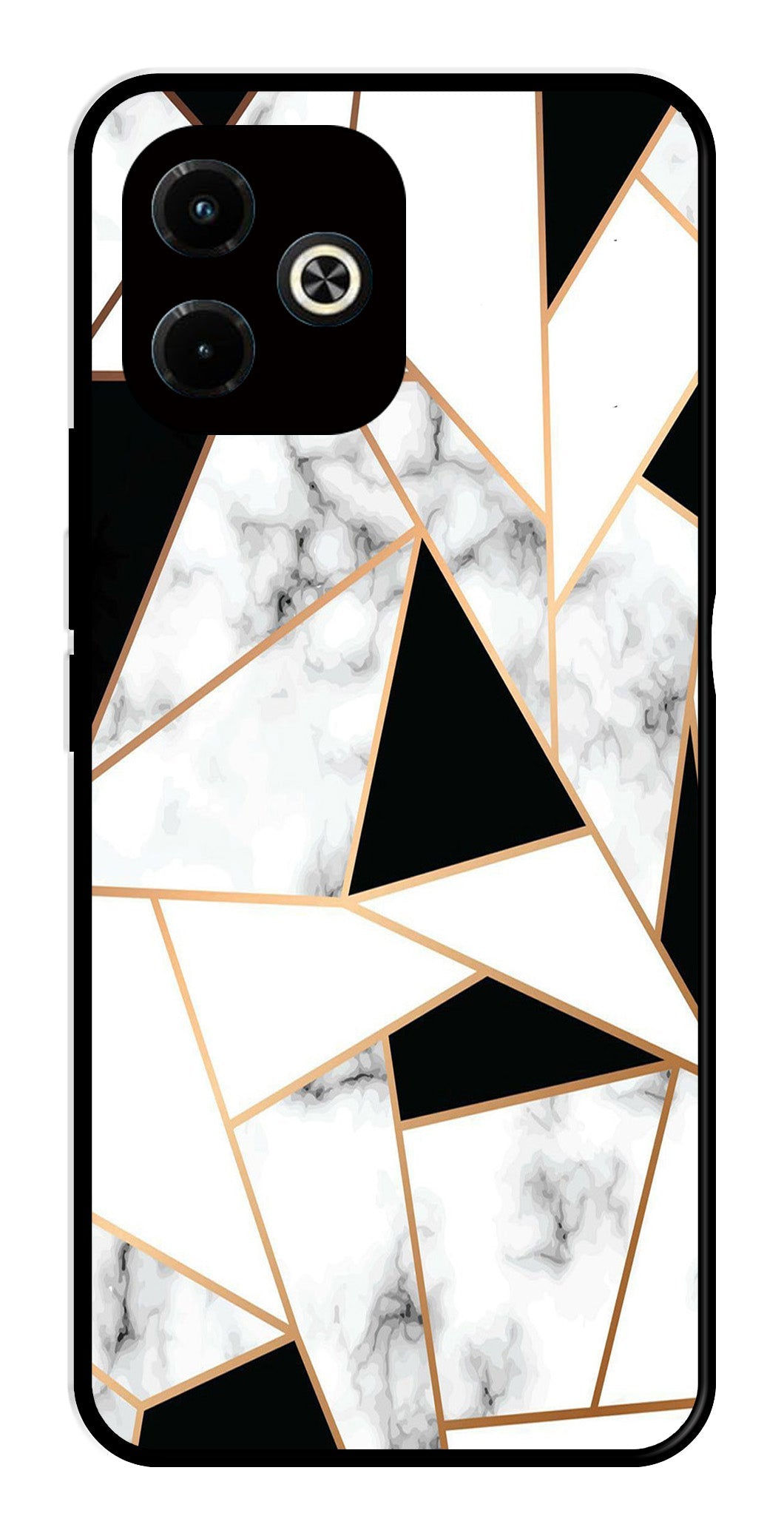 Marble Design2 Metal Mobile Case for Infinix Hot 40i   (Design No -08)