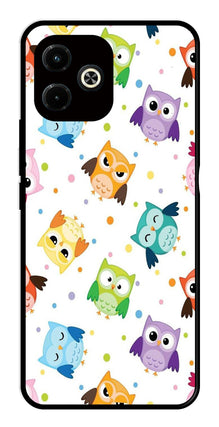 Owls Pattern Metal Mobile Case for Infinix Hot 40i