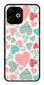 Hearts Pattern Metal Mobile Case for Infinix Hot 40i   (Design No -22)