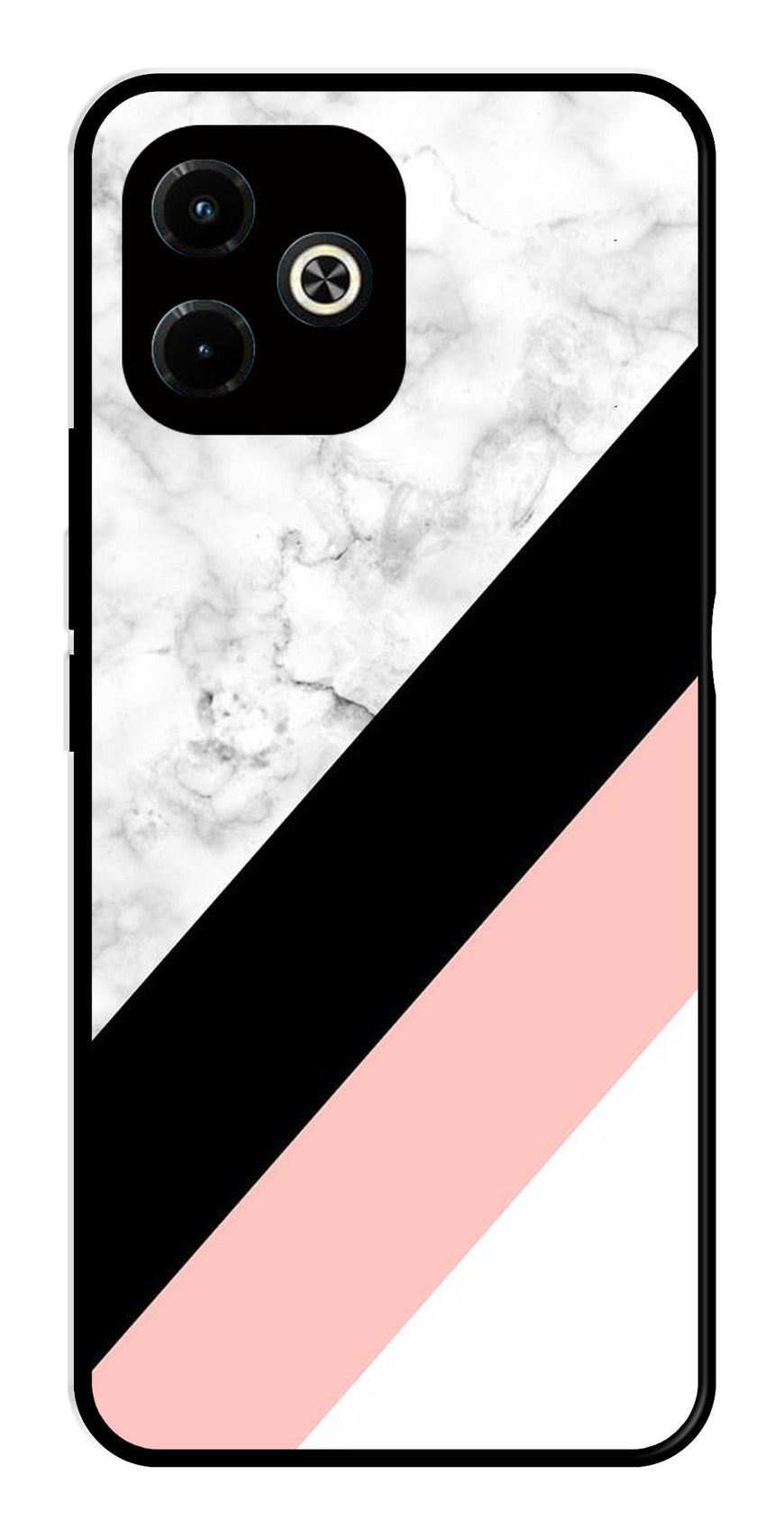 Marble Design Metal Mobile Case for Infinix Hot 40i   (Design No -24)