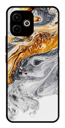 Marble Pattern Metal Mobile Case for Infinix Hot 40i