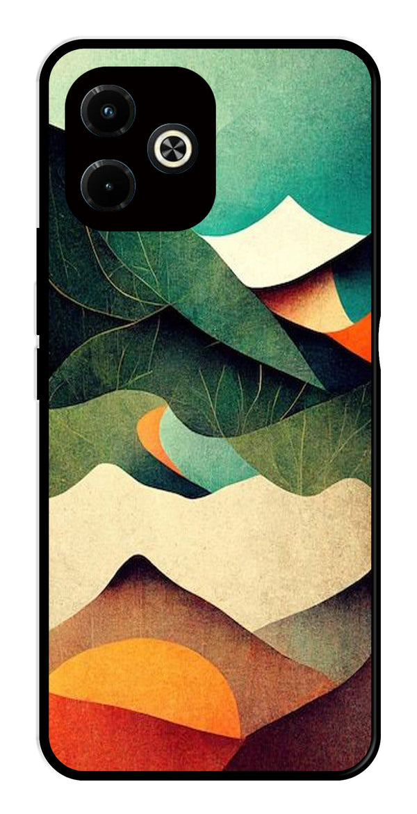 MultiColor Pattern Metal Mobile Case for Infinix Hot 40i   (Design No -43)