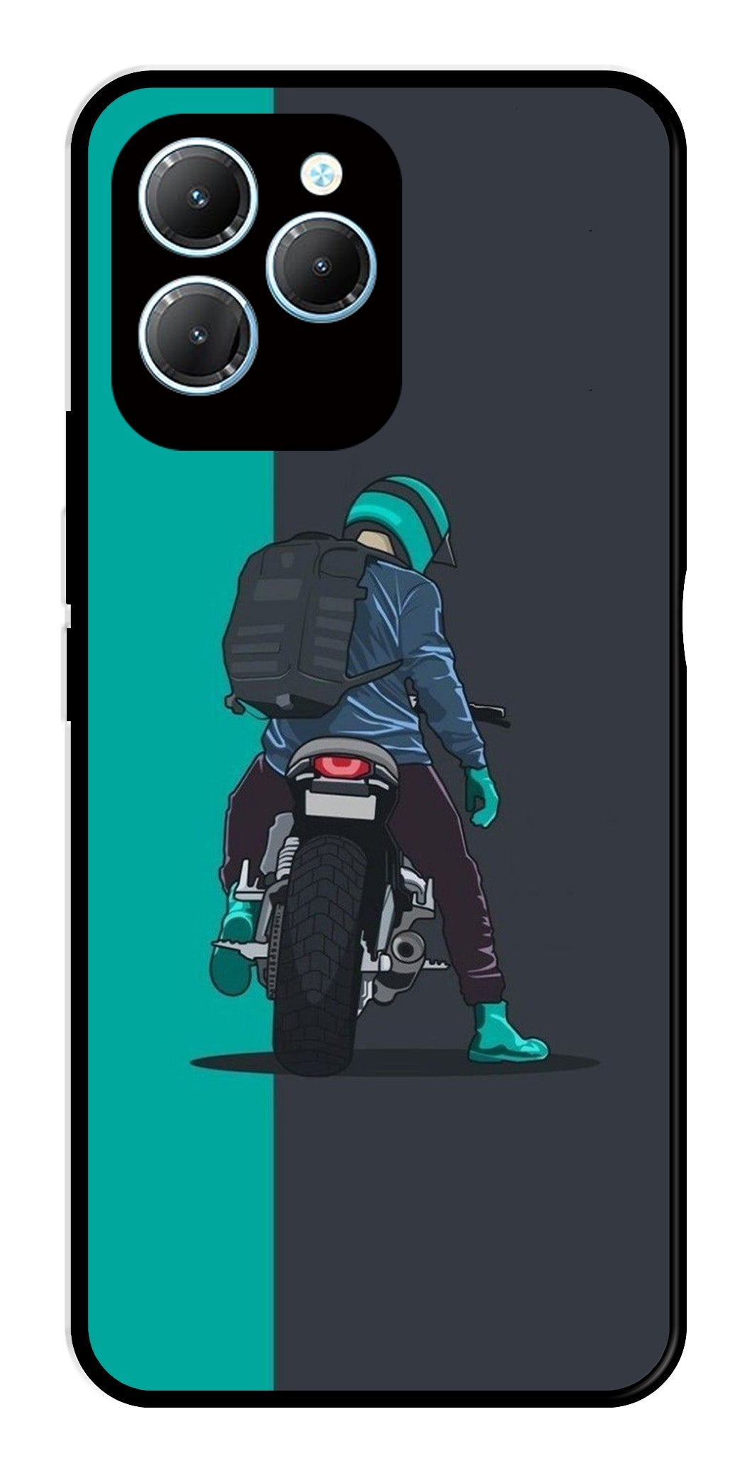 Bike Lover Metal Mobile Case for Infinix Hot 40 Pro   (Design No -05)