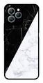 Black White Marble Design Metal Mobile Case for Infinix Hot 40   (Design No -09)