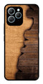 Wooden Design Metal Mobile Case for Infinix Hot 40   (Design No -13)
