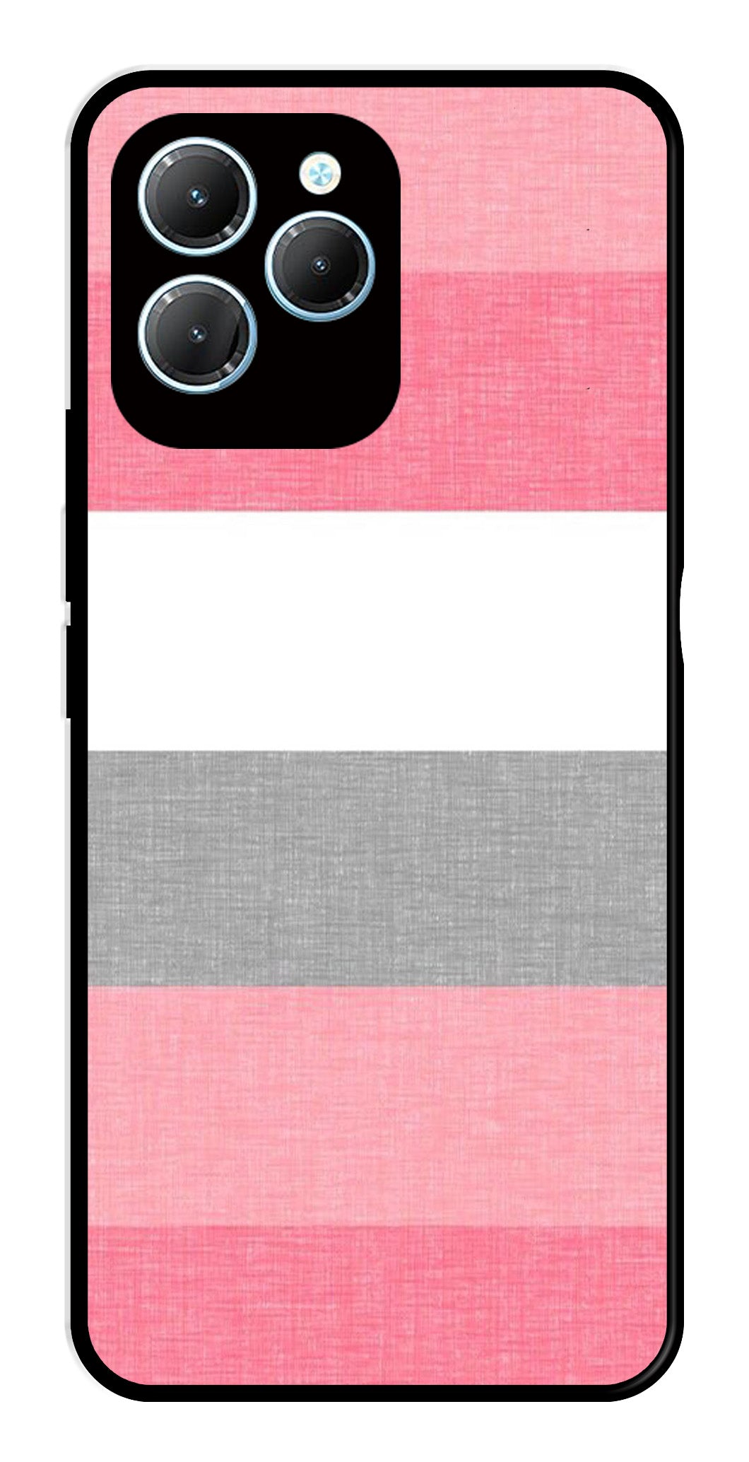 Pink Pattern Metal Mobile Case for Infinix Hot 40 Pro   (Design No -23)