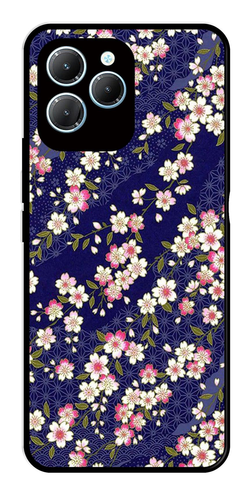 Flower Design Metal Mobile Case for Infinix Hot 40   (Design No -25)