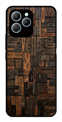 Alphabets Metal Mobile Case for Infinix Hot 40