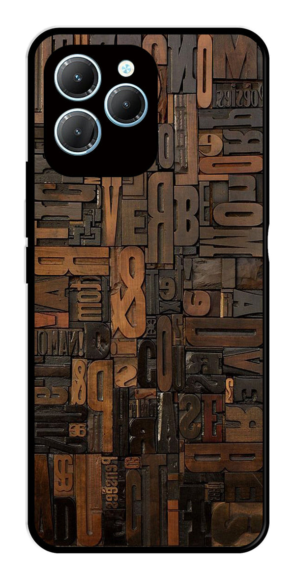 Alphabets Metal Mobile Case for Infinix Hot 40   (Design No -32)