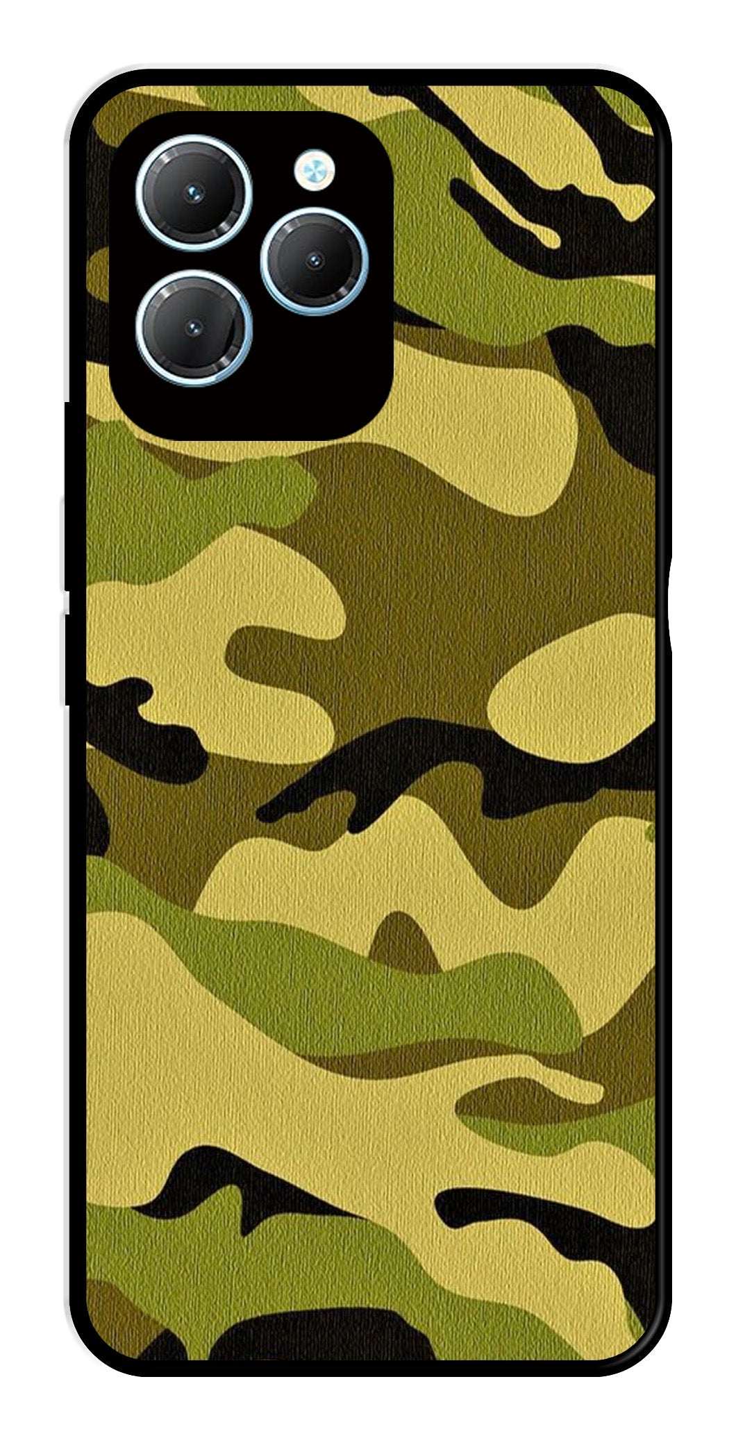 Army Pattern Metal Mobile Case for Infinix Hot 40   (Design No -35)