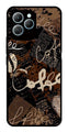 Coffee Pattern Metal Mobile Case for Infinix Hot 40   (Design No -37)