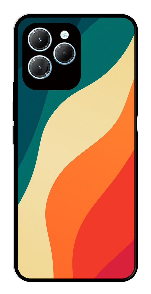 Muted Rainbow Metal Mobile Case for Infinix Hot 40   (Design No -39)