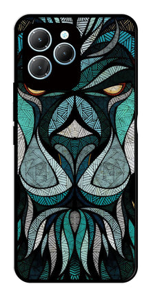 Lion Pattern Metal Mobile Case for Infinix Hot 40