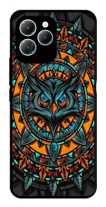 Owl Pattern Metal Mobile Case for Infinix Hot 40