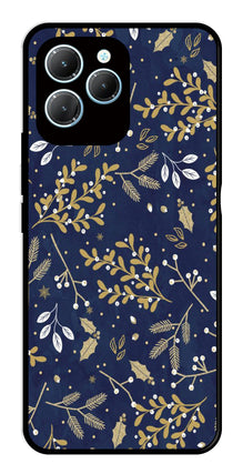 Floral Pattern  Metal Mobile Case for Infinix Hot 40