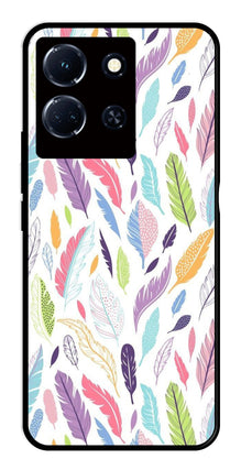Colorful Feathers Metal Mobile Case for Infinix Note 30 4G