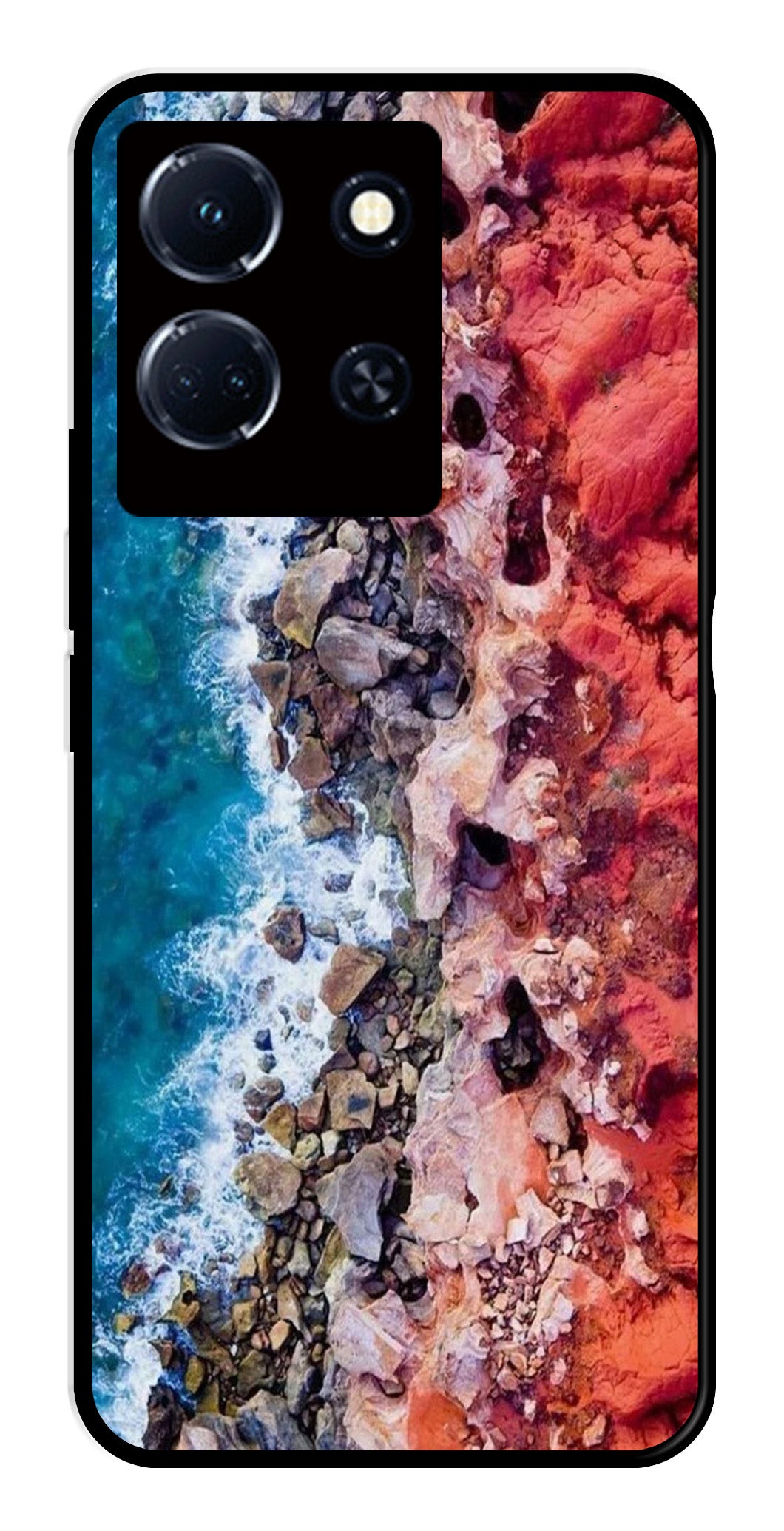 Sea Shore Metal Mobile Case for Infinix Note 30 4G   (Design No -18)