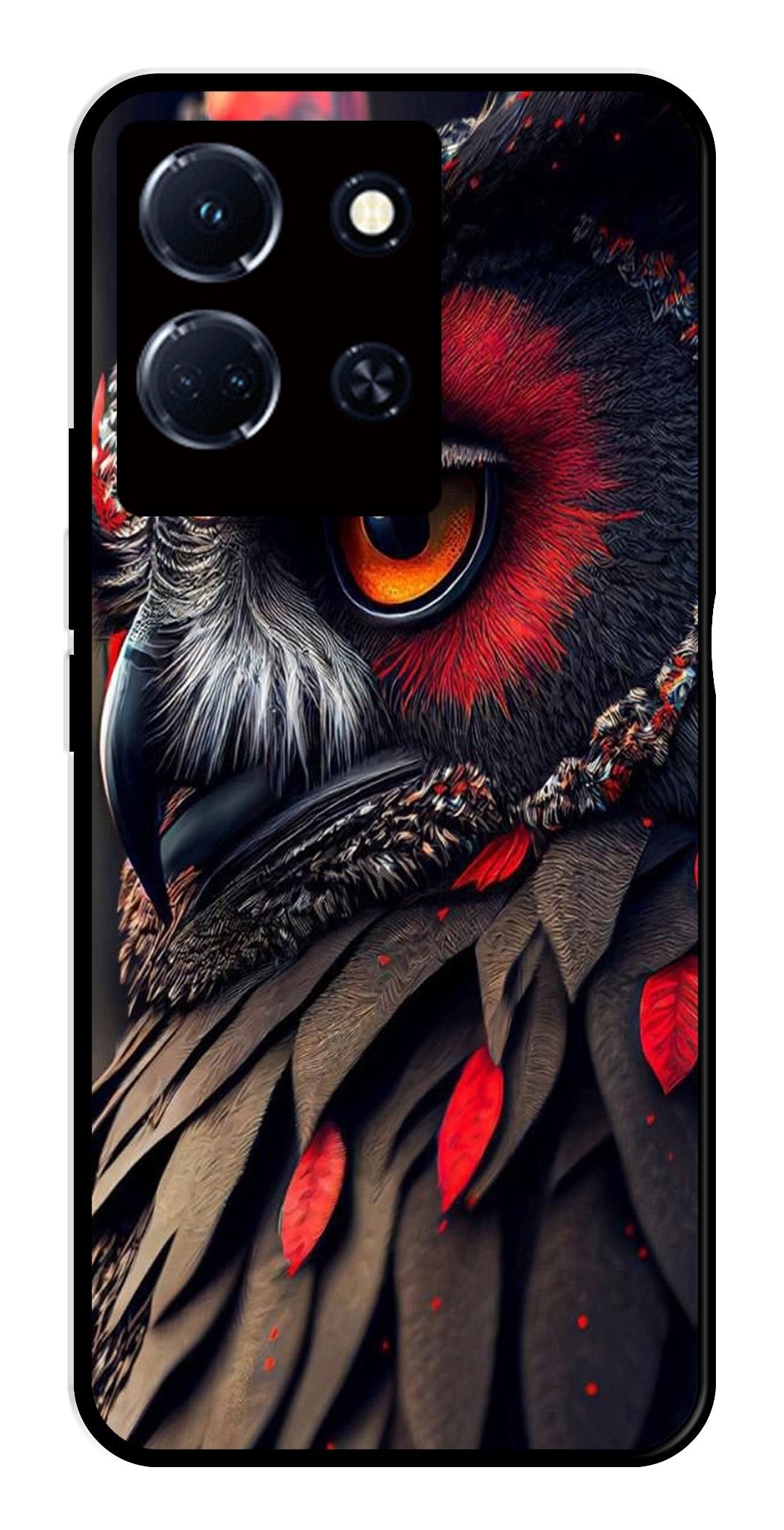Owl Design Metal Mobile Case for Infinix Note 30 4G   (Design No -26)
