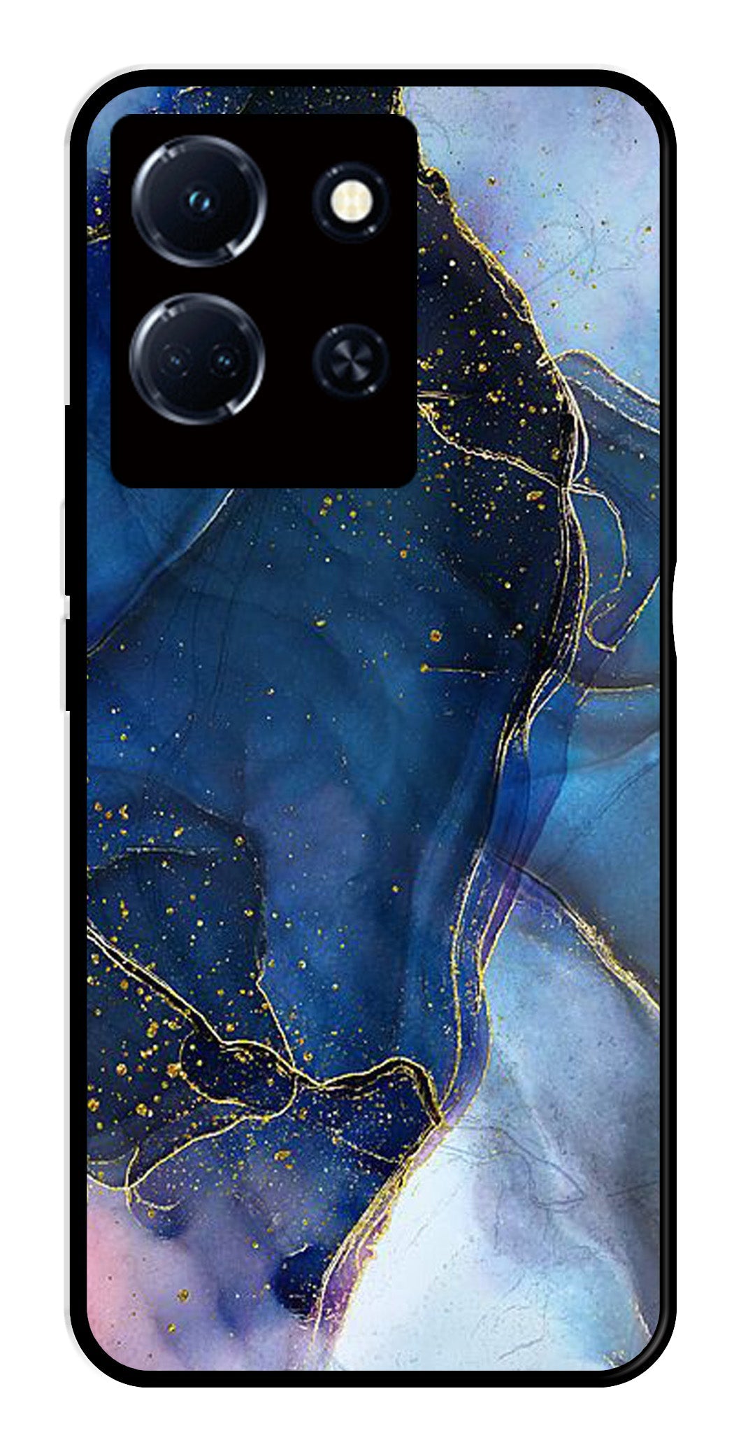 Blue Marble Metal Mobile Case for Infinix Note 30 4G   (Design No -34)
