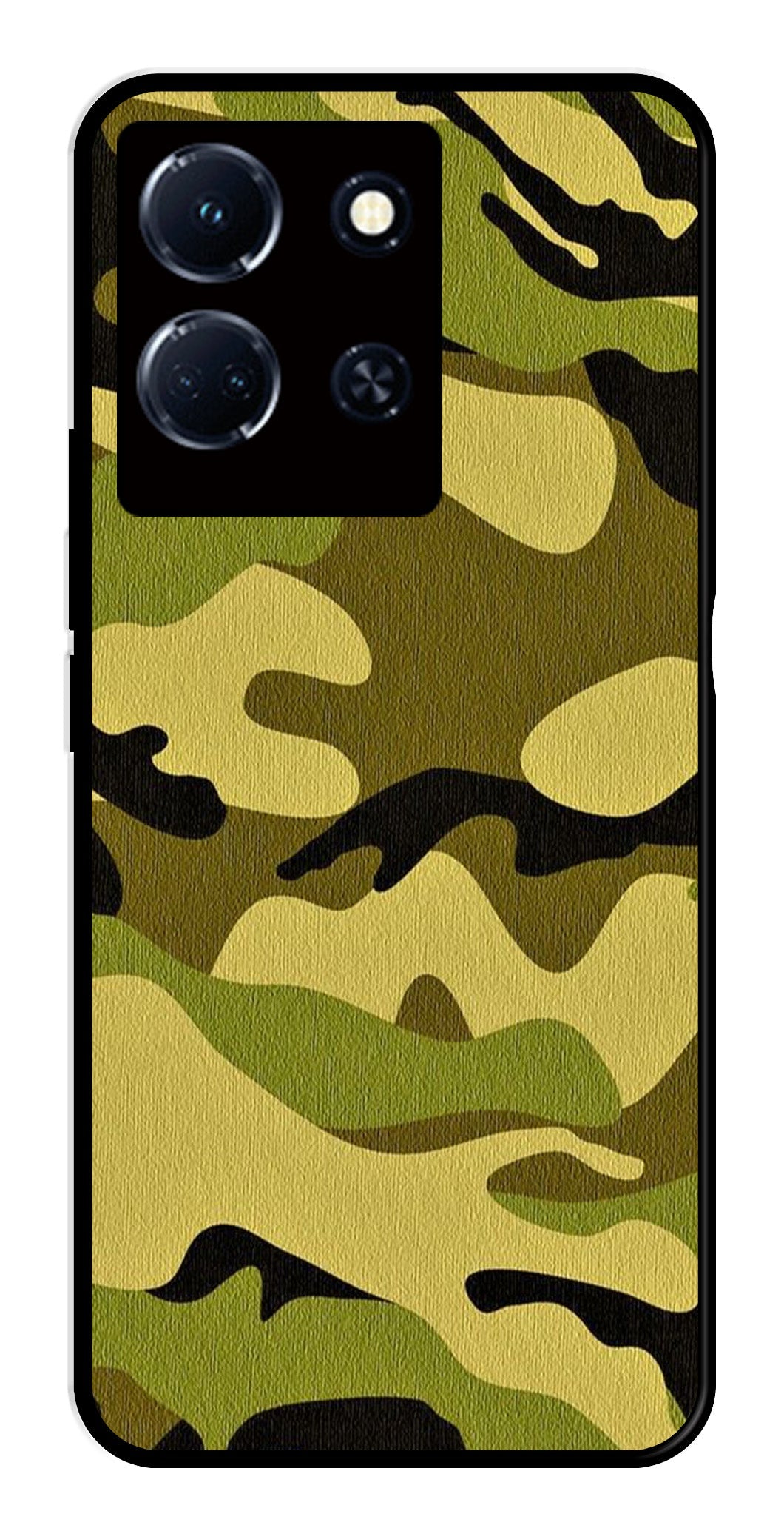 Army Pattern Metal Mobile Case for Infinix Note 30 4G   (Design No -35)