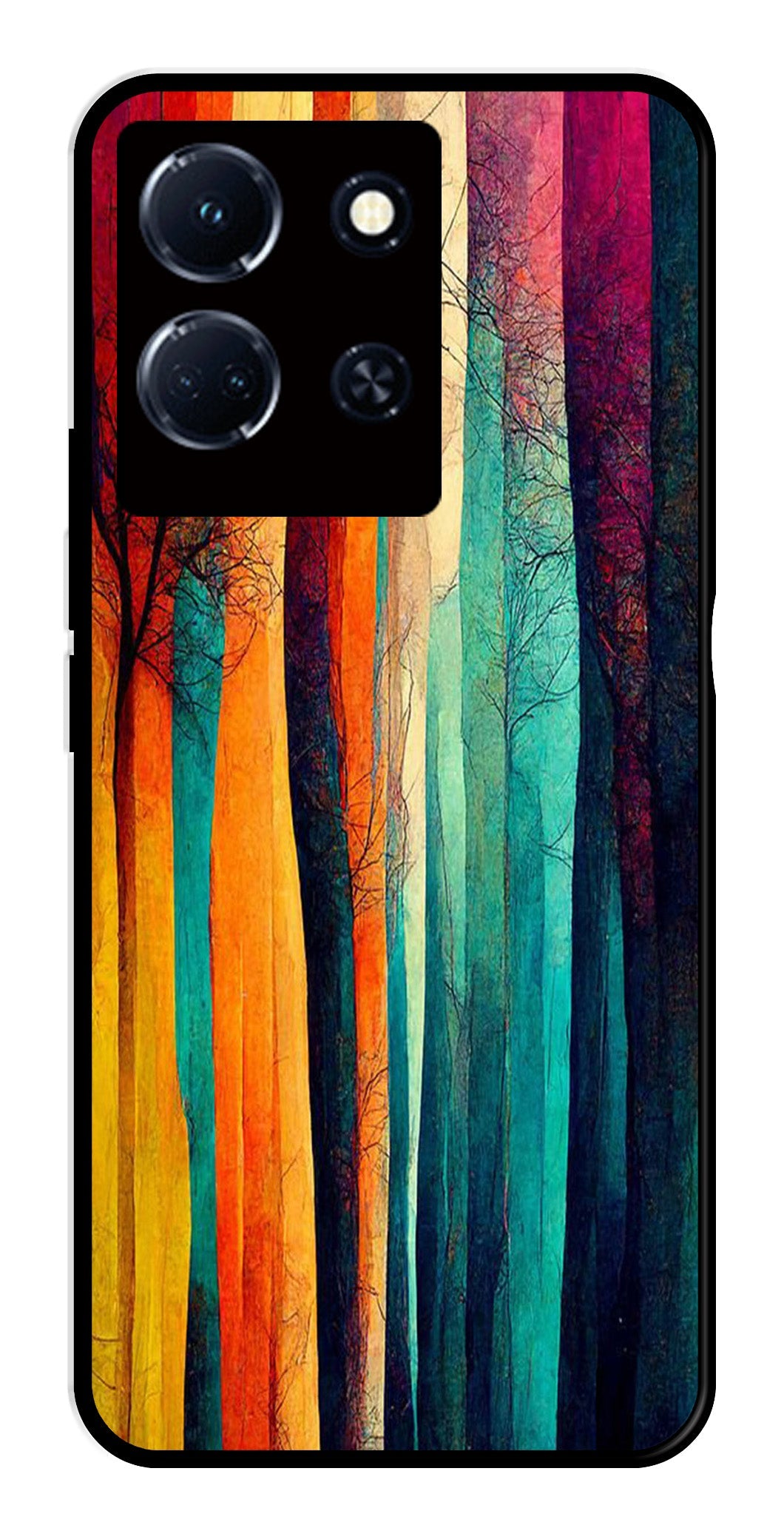 Modern Art Colorful Metal Mobile Case for Infinix Note 30 4G   (Design No -47)