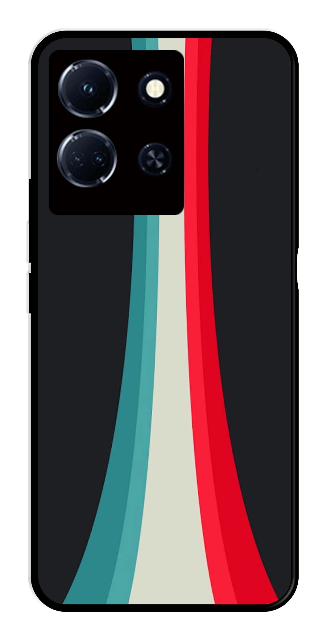 Modern Art Colorful Metal Mobile Case for Infinix Note 30 5G   (Design No -48)