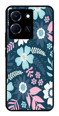 Flower Leaves Design Metal Mobile Case for Infinix Note 30 5G   (Design No -50)