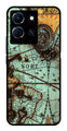 Map Design Metal Mobile Case for Infinix Note 30 4G   (Design No -54)