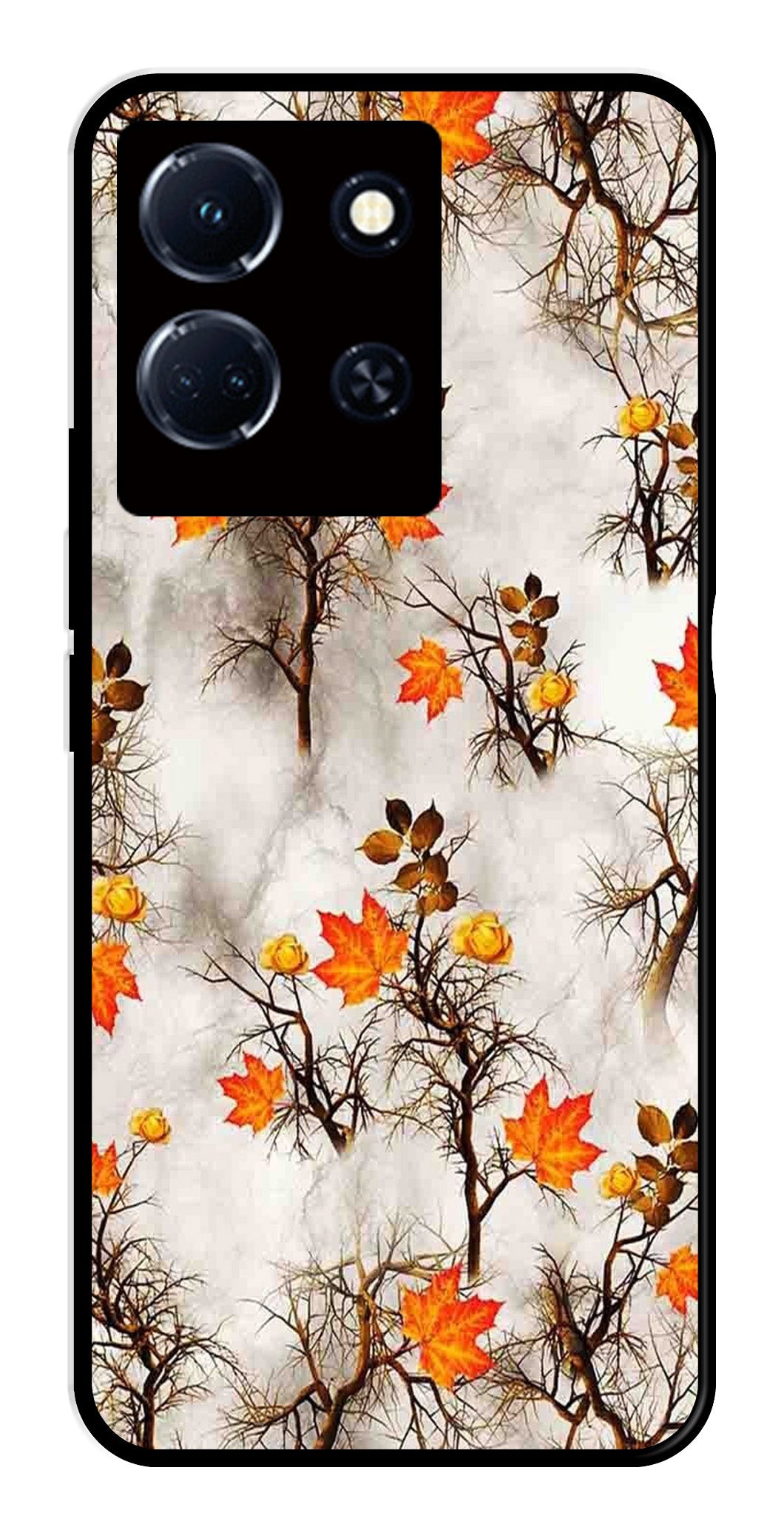 Autumn leaves Metal Mobile Case for Infinix Note 30 4G   (Design No -55)