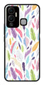 Colorful Feathers Metal Mobile Case for Infinix Hot 12 Play   (Design No -06)