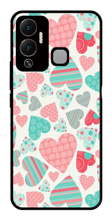 Hearts Pattern Metal Mobile Case for Infinix Hot 12 Play