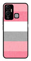 Pink Pattern Metal Mobile Case for Infinix Hot 12 Play   (Design No -23)