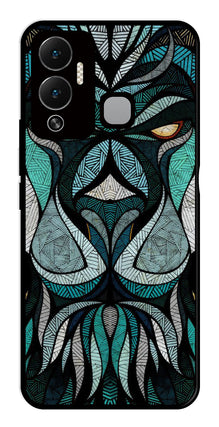 Lion Pattern Metal Mobile Case for Infinix Hot 12 Play