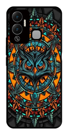 Owl Pattern Metal Mobile Case for Infinix Hot 12 Play