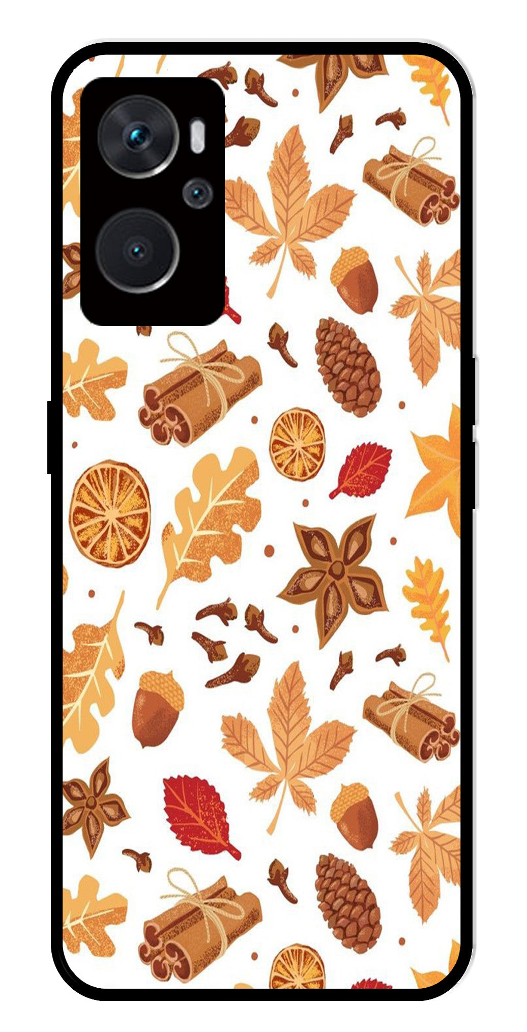 Autumn Leaf Metal Mobile Case for Oppo A36 4G   (Design No -19)