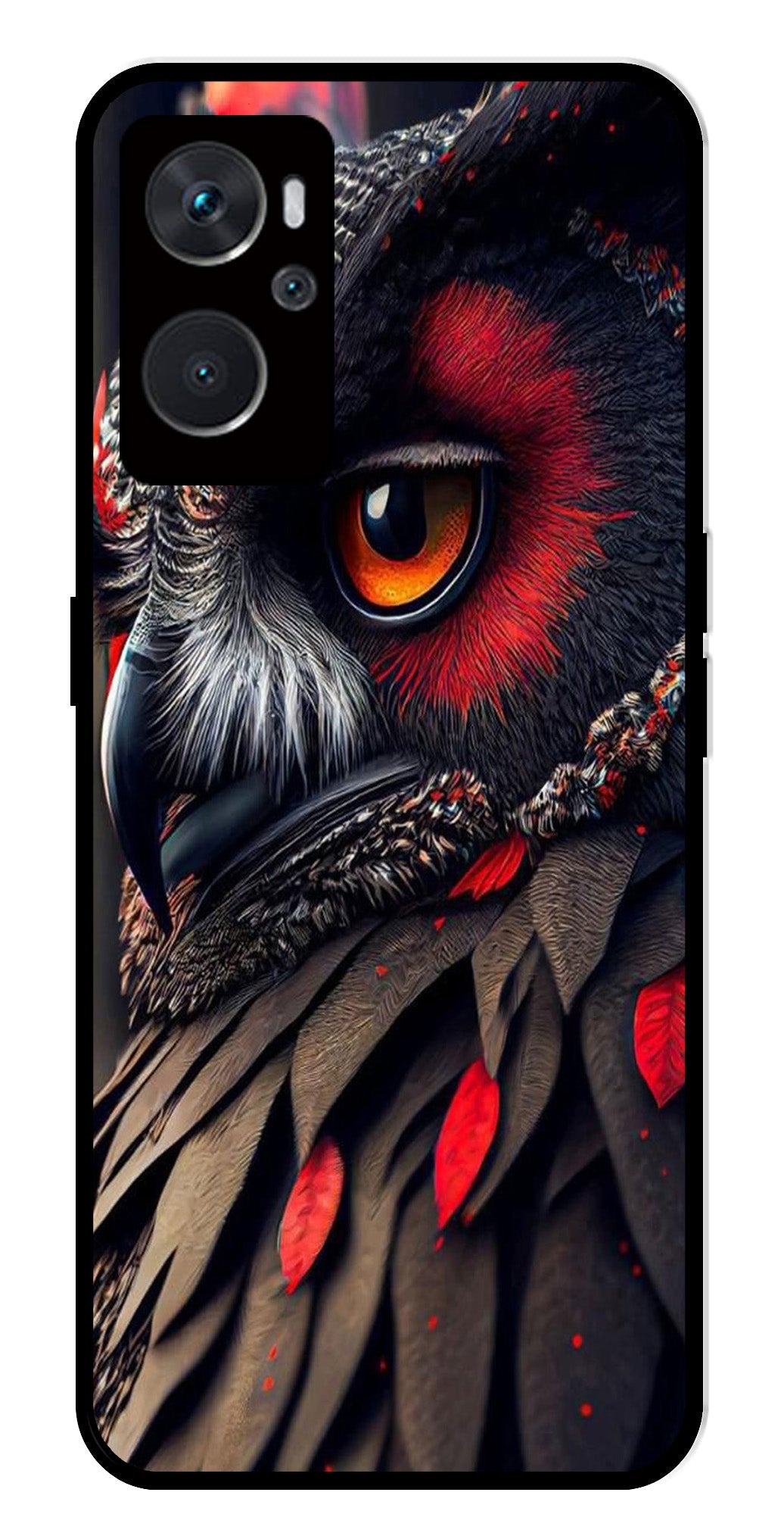 Owl Design Metal Mobile Case for Oppo A36 4G   (Design No -26)