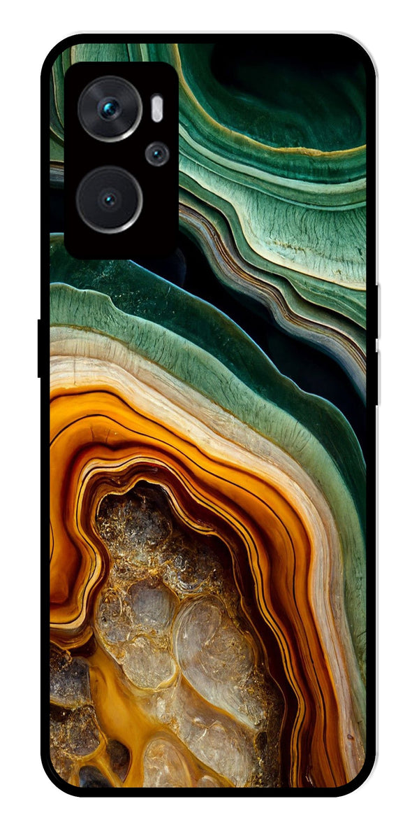 Marble Design Metal Mobile Case for Oppo A36 4G   (Design No -28)