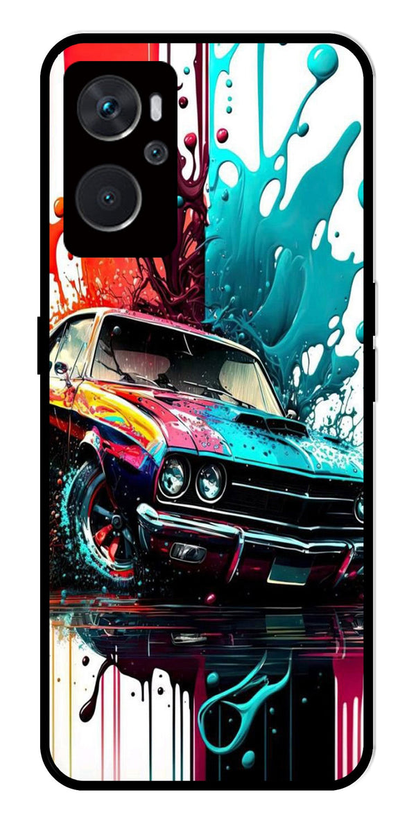 Vintage Car Metal Mobile Case for Oppo A36 4G   (Design No -29)