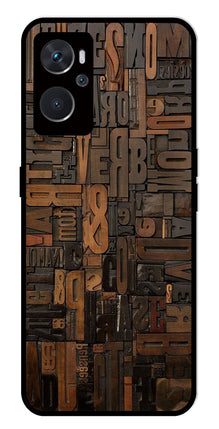 Alphabets Metal Mobile Case for Oppo A36 4G
