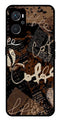 Coffee Pattern Metal Mobile Case for Oppo K10 4G   (Design No -37)