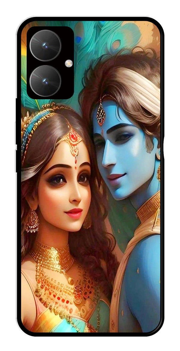 Lord Radha Krishna Metal Mobile Case for Poco M6 5G   (Design No -01)