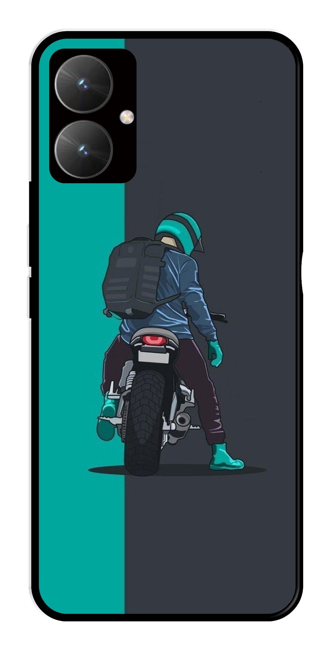Bike Lover Metal Mobile Case for Poco M6 5G   (Design No -05)