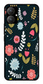 Floral Pattern2 Metal Mobile Case for Poco M6 5G   (Design No -12)
